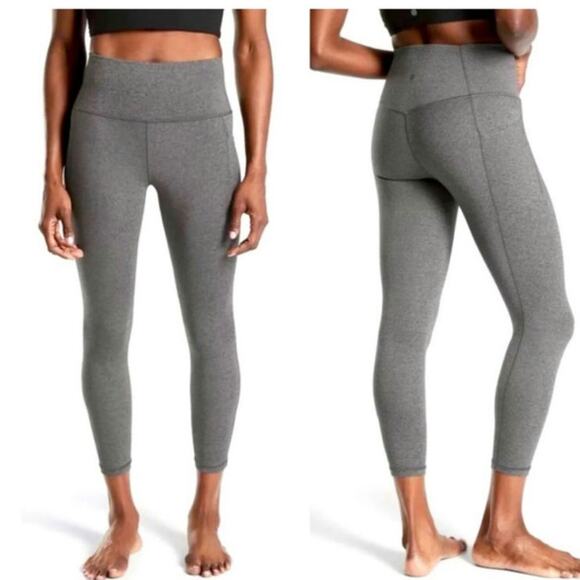 Athleta Pants - Athleta stash pocket II  7/8 tight gray Size XXS
